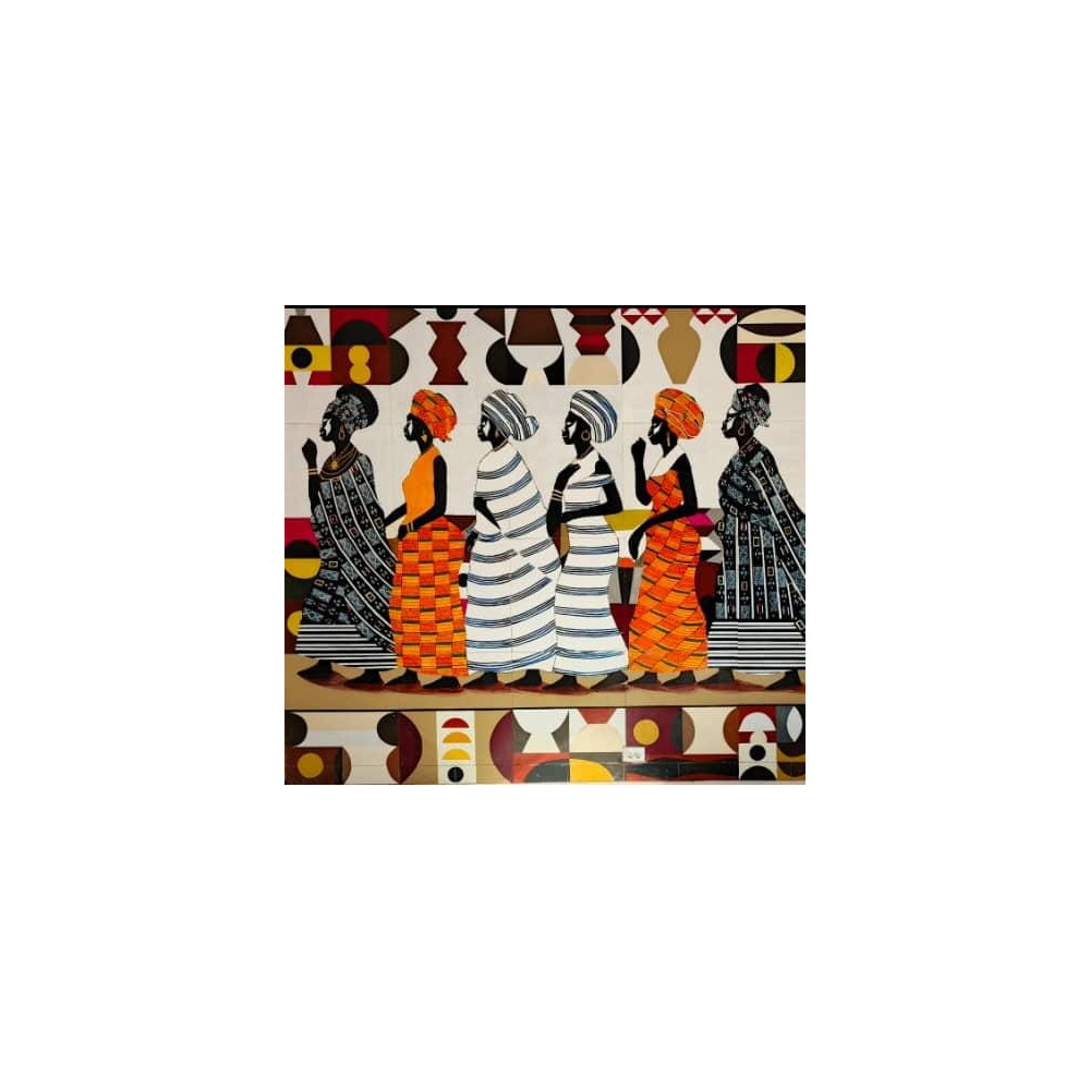 Fresque céramique Kente